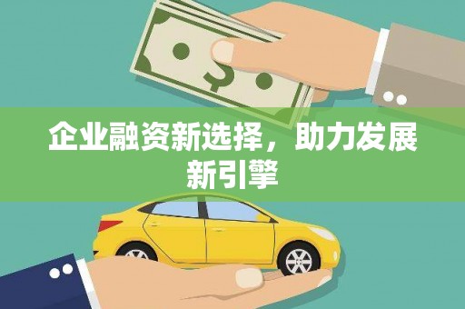 喜德企业融资新选择，助力发展新引擎