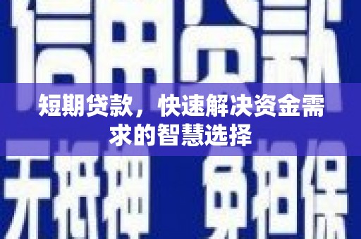 喜德短期贷款，快速解决资金需求的智慧选择