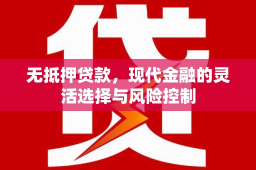 喜德无抵押贷款，现代金融的灵活选择与风险控制