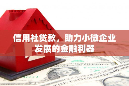 喜德信用社贷款，助力小微企业发展的金融利器