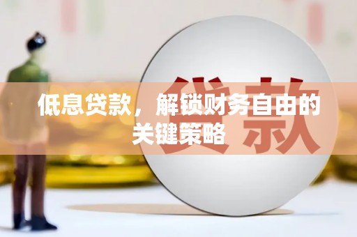 喜德低息贷款，解锁财务自由的关键策略