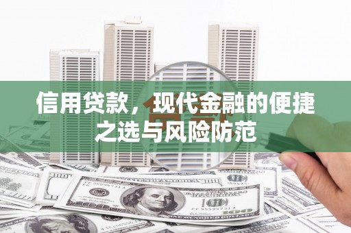 喜德信用贷款，现代金融的便捷之选与风险防范
