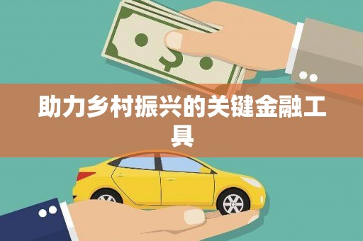 喜德助力乡村振兴的关键金融工具