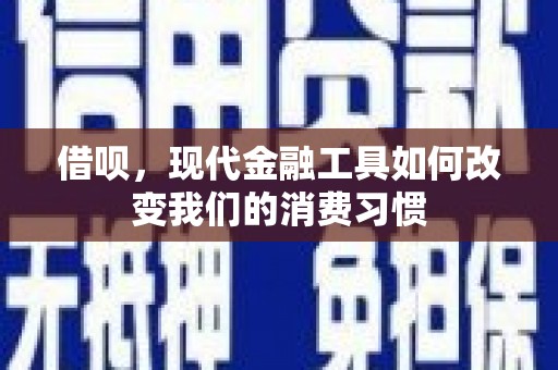 喜德借呗，现代金融工具如何改变我们的消费习惯
