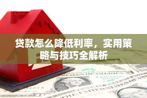 喜德贷款怎么降低利率，实用策略与技巧全解析