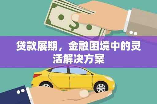 喜德贷款展期，金融困境中的灵活解决方案