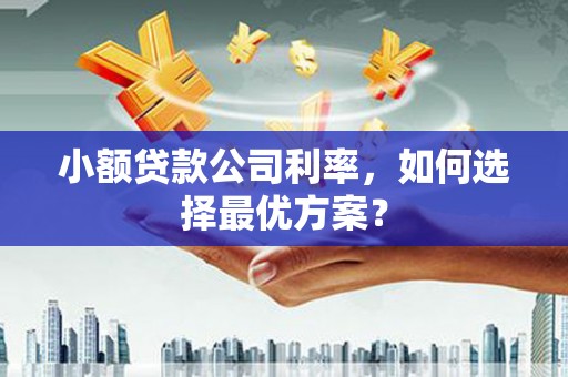 喜德小额贷款公司利率，如何选择最优方案？