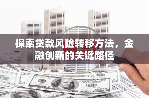 喜德探索贷款风险转移方法，金融创新的关键路径