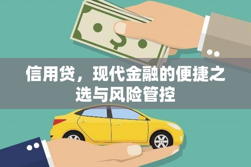 喜德信用贷，现代金融的便捷之选与风险管控