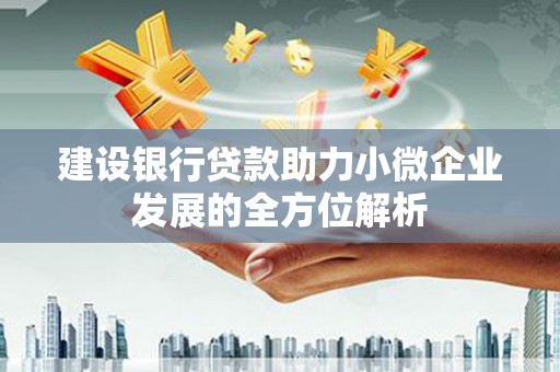喜德建设银行贷款助力小微企业发展的全方位解析
