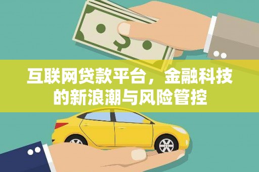 喜德互联网贷款平台，金融科技的新浪潮与风险管控