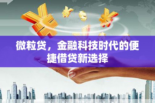 喜德微粒贷，金融科技时代的便捷借贷新选择