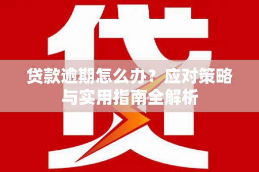喜德贷款逾期怎么办？应对策略与实用指南全解析
