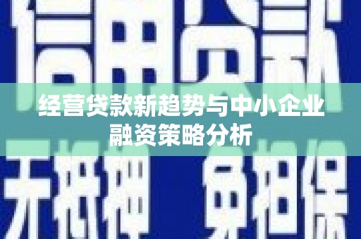 喜德经营贷款新趋势与中小企业融资策略分析