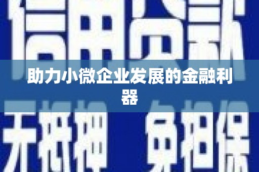 喜德助力小微企业发展的金融利器